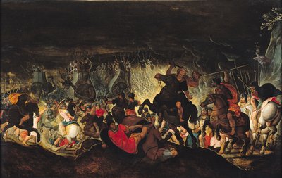 A Batalha de Zama, 202 aC, c.1585-90 de Otto van Veen